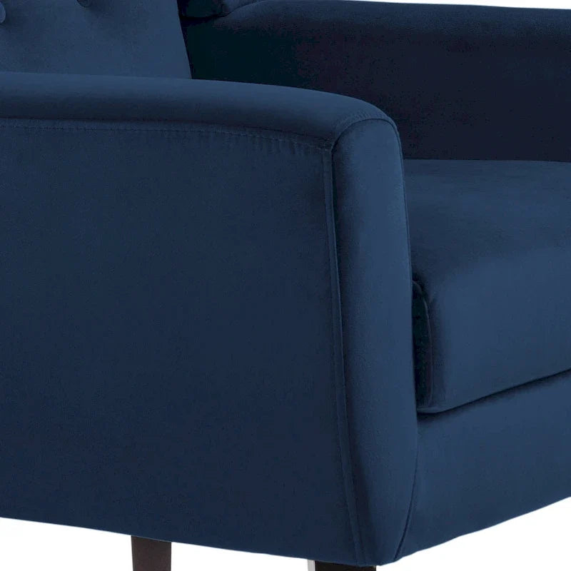 Set van 2 fluwelen fauteuils met armleuningen voor de woonkamer