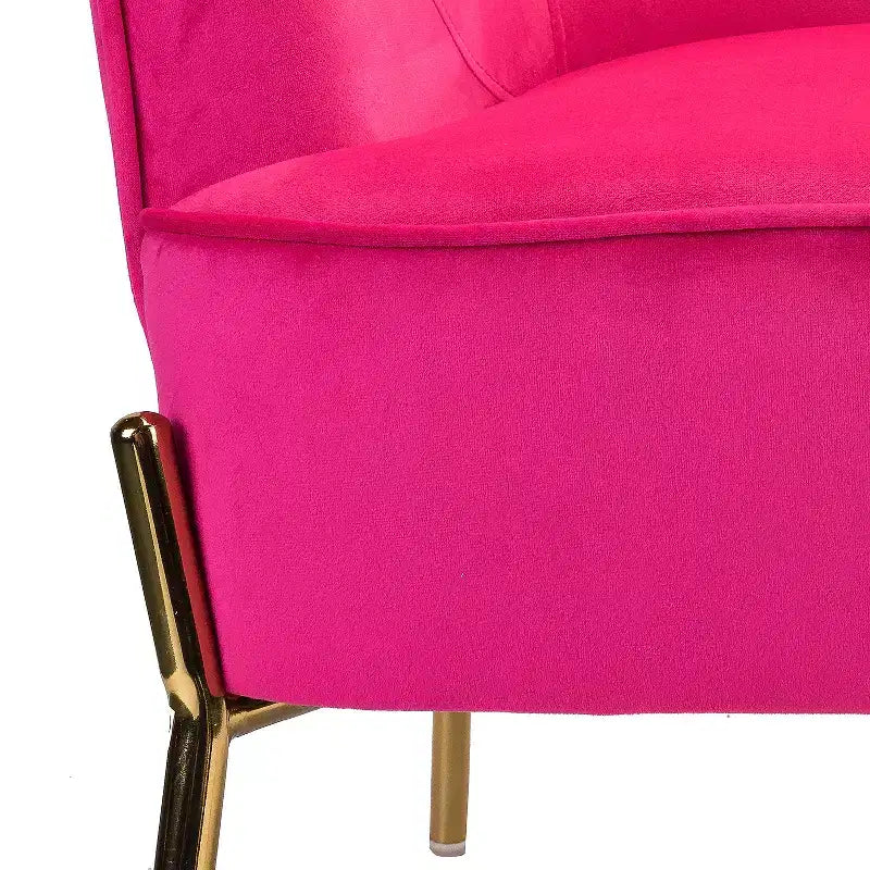 Odo comfortabele accentfauteuil van fluweel voor de woonkamer, met gestoffeerde, gevoerde zitting, set van 2 | Karat Home
