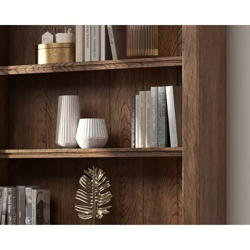 Bibliothèque haute traditionnelle de 94, collection Stratton, marron - Martin Furniture