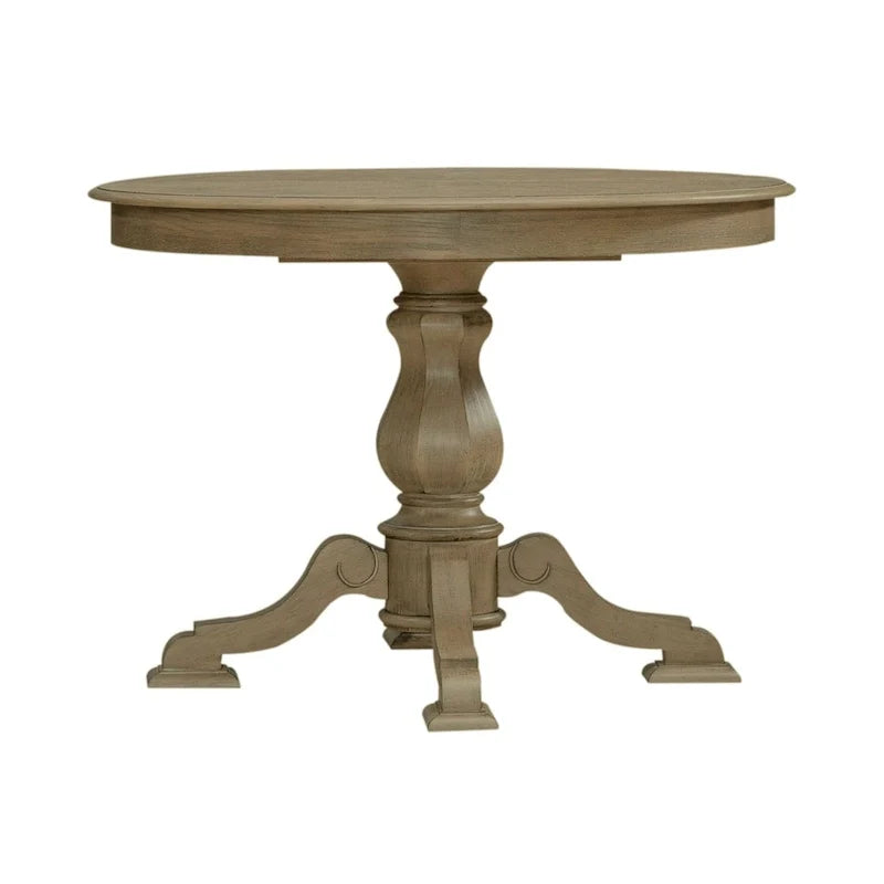 Ronde eettafel met voet in Magnolia Manor-stijl en uitschuifbare bladen - 2 afwerkingen