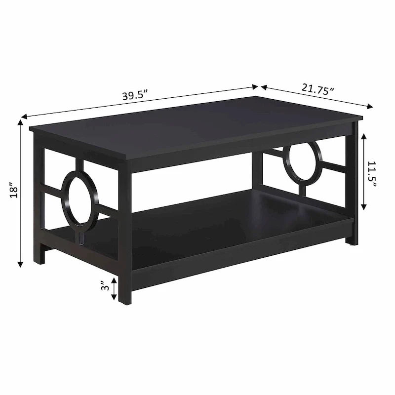 Ring salontafel met plank
