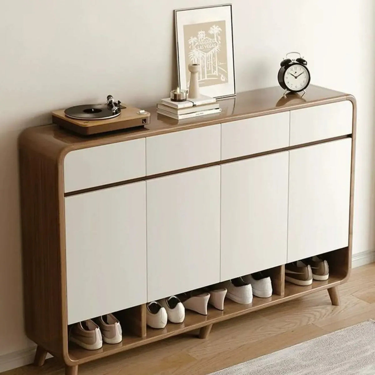 Meuble à chaussures moyen en bois moderne pour entrée