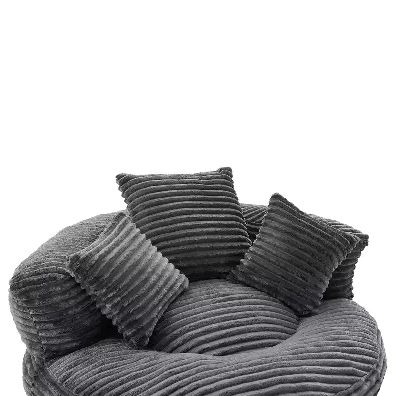 Sitzsacksofa für Erwachsene und Kinder, übergroßer Cord-Sitzsack mit 3 Kissen und Armlehnen für Wohnzimmer und Schlafzimmer - ModernLuxe