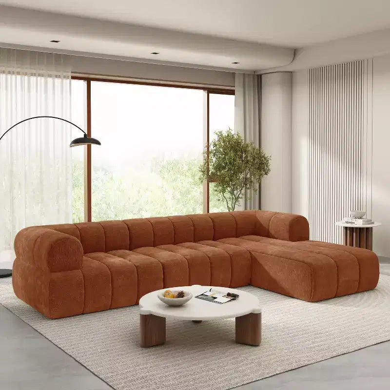 Divano componibile moderno Christopher Knight Home Keri 122 a L in schiuma ad alta densità con schienale basso