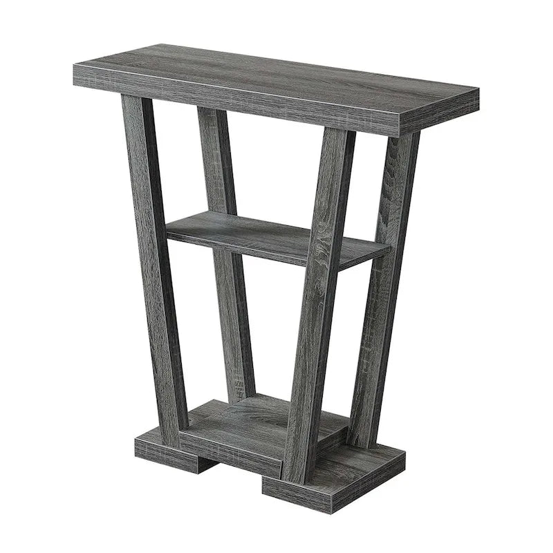 Newport V-consoletafel met planken van Convenience Concepts