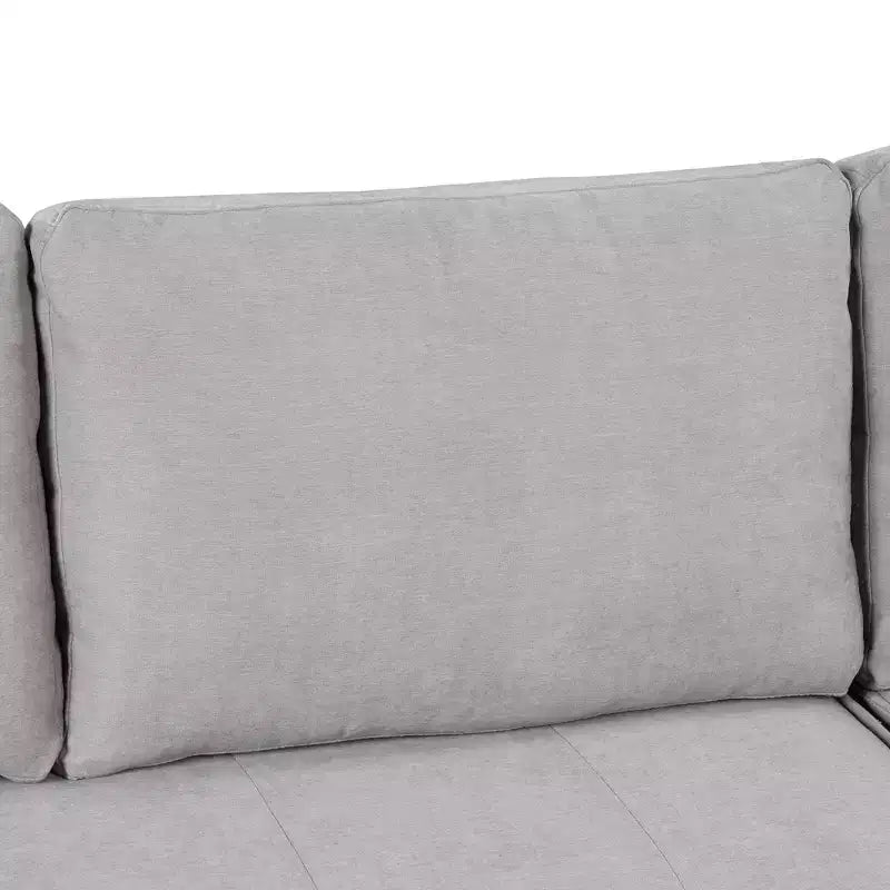 Divano componibile letto reversibile a L da 104.5 con chaise longue contenitore e 2 sgabelli - Divano letto trasformabile a 3 posti per il soggiorno
