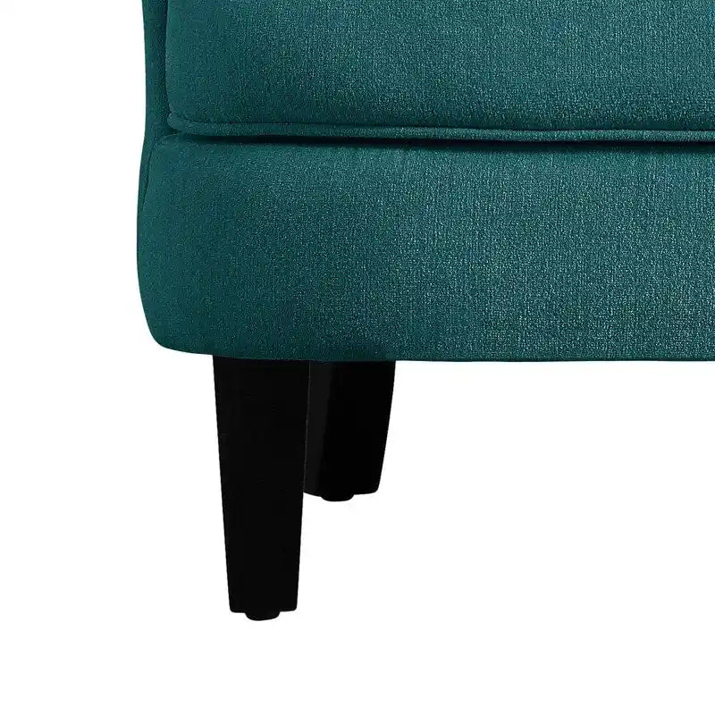 Poltrona decorativa Moser Bay Mignon in velluto/lino, larga 30, con schienale alto e bottoni