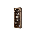 Traditionele hoge houten boekenkast van 94 met opbergruimte, Stratton-collectie, bruin - Martin Furniture