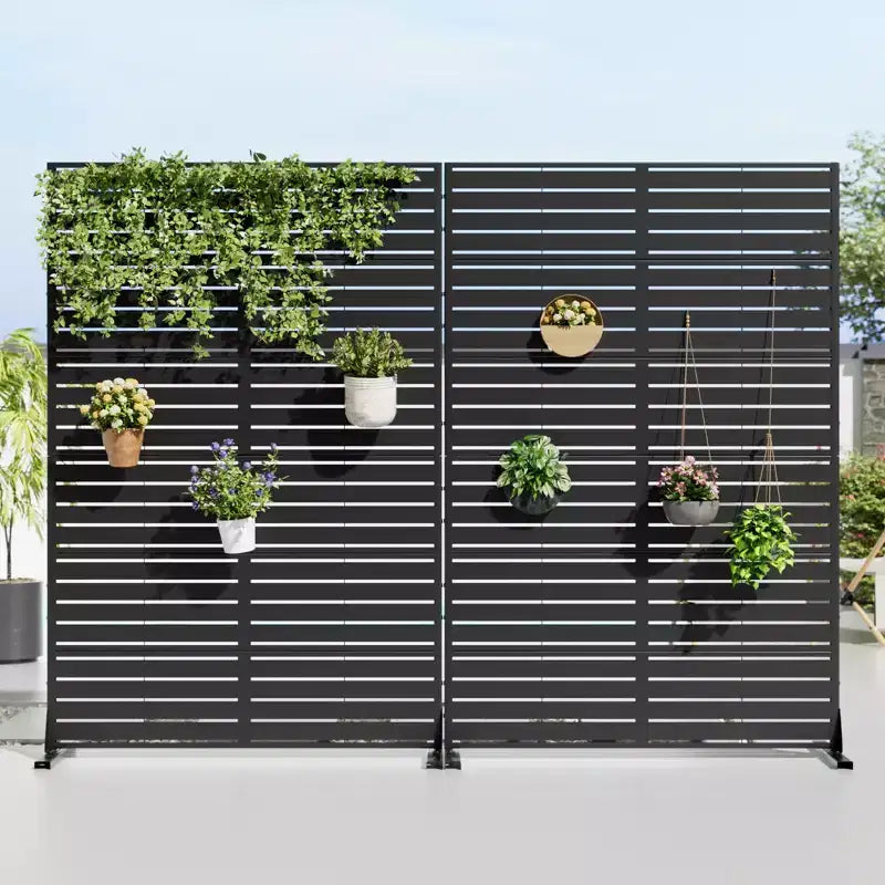 Decoratief privacyscherm voor buiten, tuinafscheiding Dovelina, 72 H (set van 2)