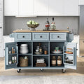 Îlot de cuisine portable à roulettes avec rangement