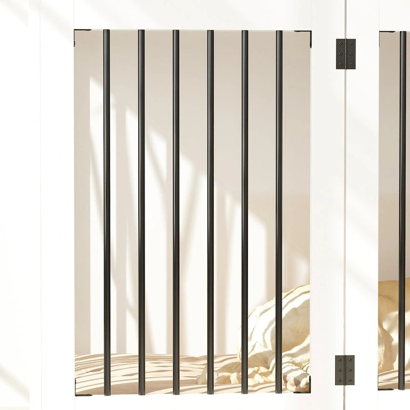 Moderne grote hondenbench met opberglades - elegante espressokleurige afwerking