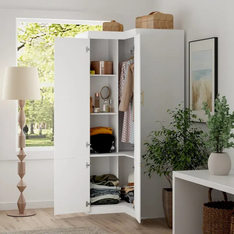 Kleiderschrank mit Kleiderstange und 4 Schubladen, viel Stauraum