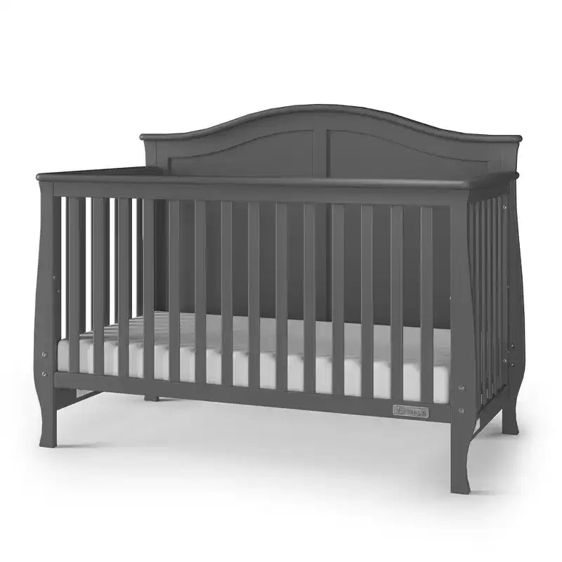 Lit bébé convertible 4-en-1, transformable en lit de jour, lit pour tout-petit et lit double, avec 3 positions de matelas et une finition sans danger pour bébé