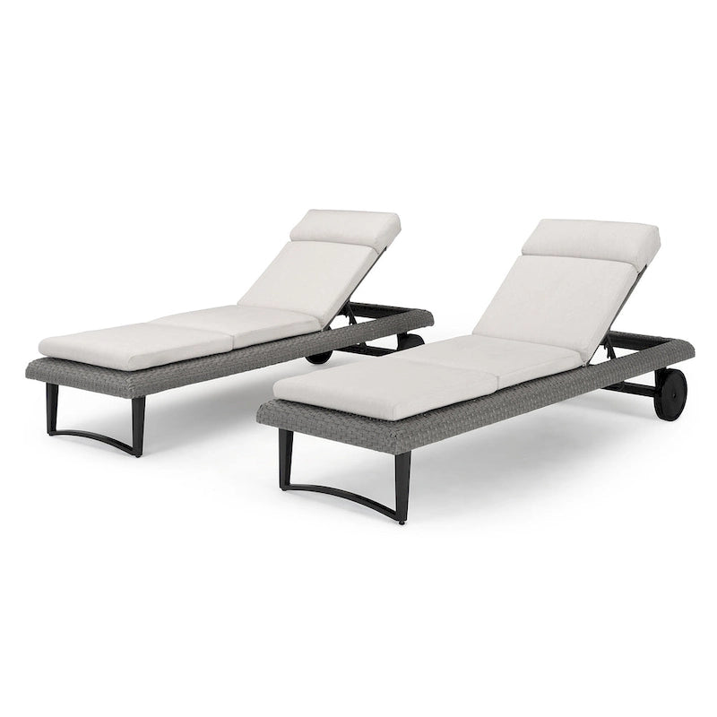 Set da 2 chaise longue da esterno Vistano Sunbrella per patio - grigio