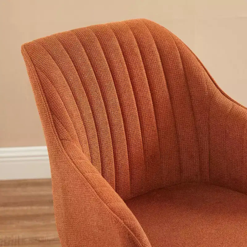 Art Leon comfortabele draaibare fauteuil van stof met poten van massief eikenhout