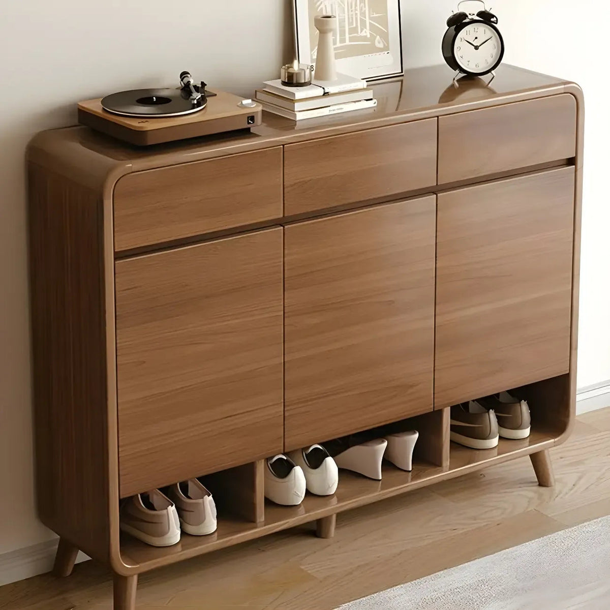 Meuble à chaussures moyen en bois moderne pour entrée