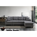 Wohnzimmer-Ecksofa mit L-förmiger Chaiselongue und Becherhalter