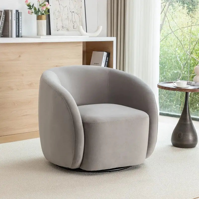 Modern Swivel Barrel Accent Chair