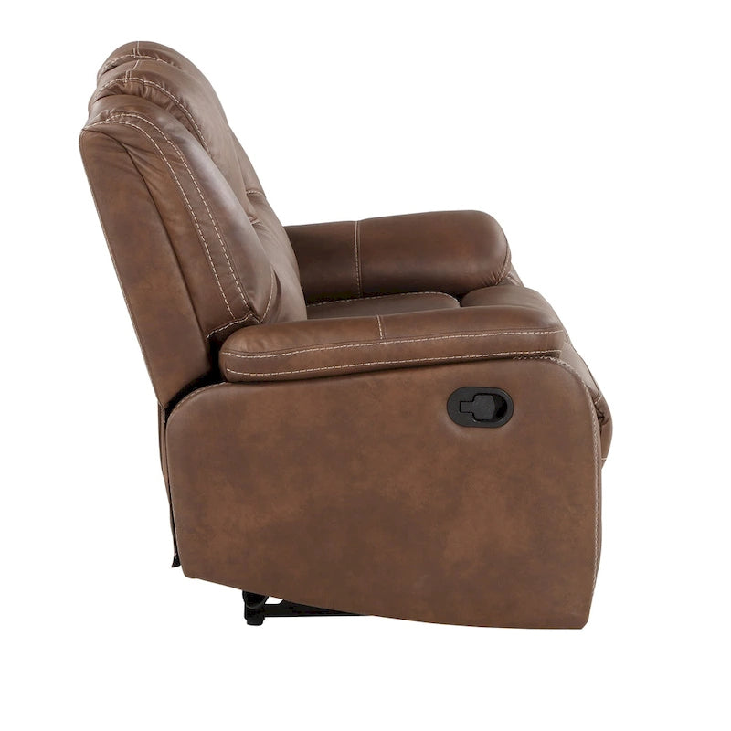 Steve Silver Kameryn handmatig verstelbare loveseat van imitatieleer