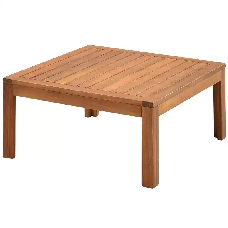 Polibi Acacia Corner Outdoor Sofa Set with Matching Coffee Table