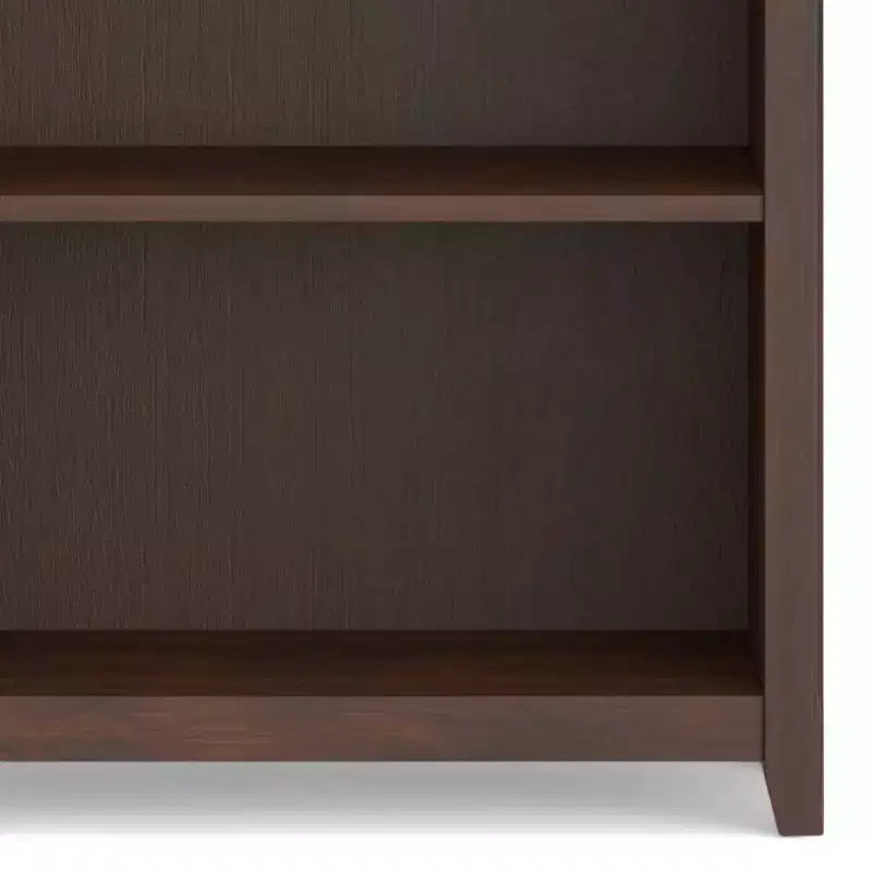 70-Zoll-Bücherregal aus massivem Holz mit fünf Fächern - lackierte Kiefer, 4 verstellbare Einlegeböden