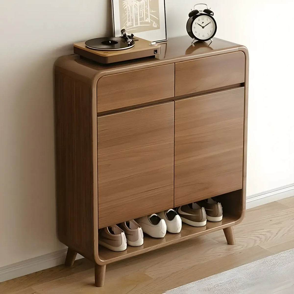 Meuble à chaussures moyen en bois moderne pour entrée