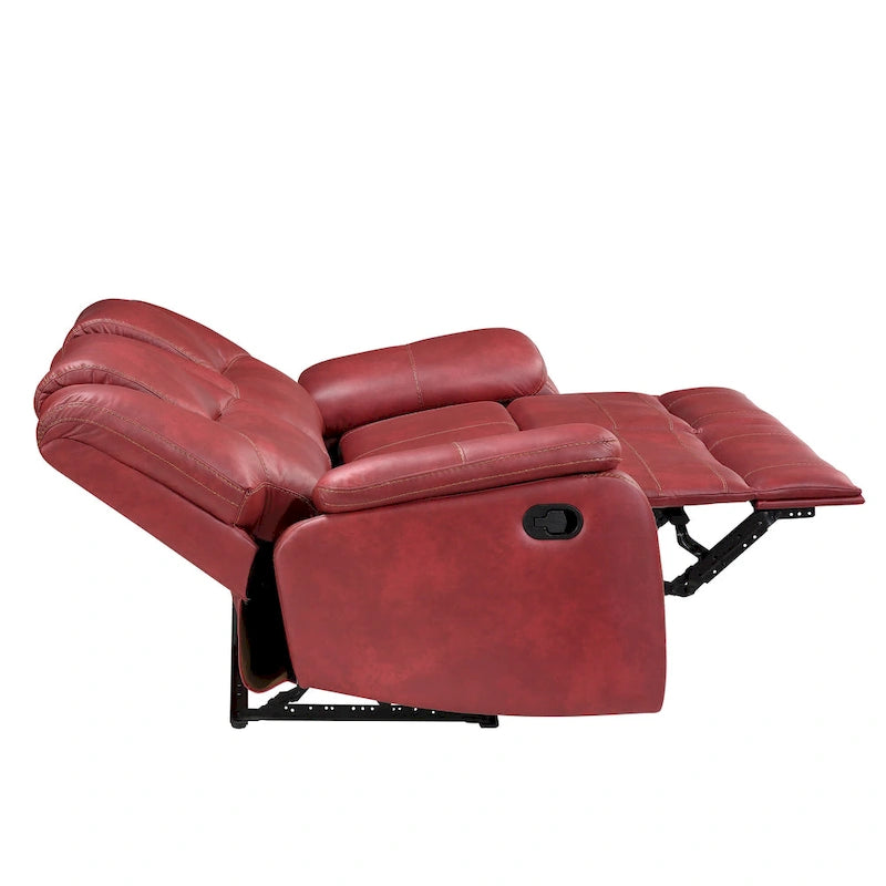 Steve Silver Kameryn handmatig verstelbare loveseat van imitatieleer