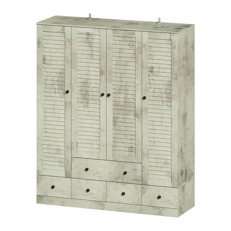 Kleiderschrank für Schlafzimmer mit Kleiderstange und Schublade