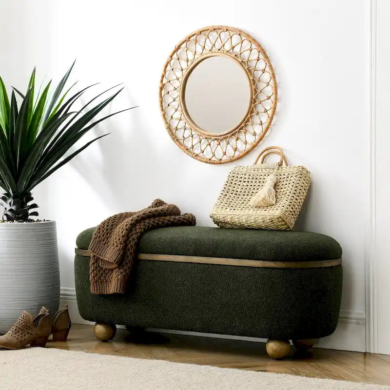 Panca contenitore imbottita con seduta, da fondo letto, grande panca contenitore per coperte
