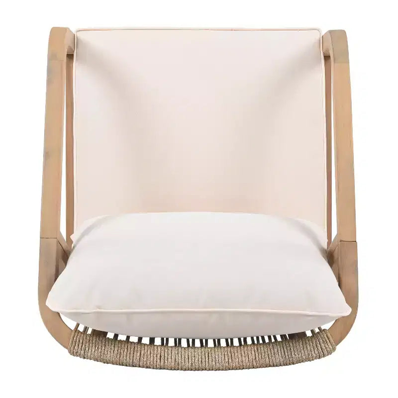 Christopher Knight Home Olcott 7-teiliges Garten-Esszimmer-Set aus Akazienholz mit ausziehbarem Tisch und geflochtenen Seil-Armlehnstühlen