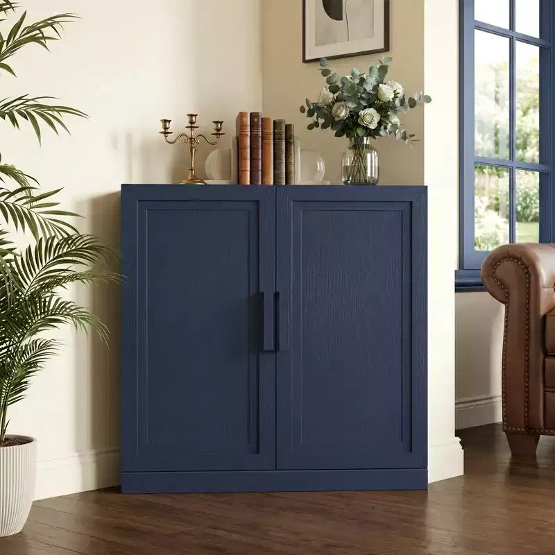 Eckschrank von Dovelina mit verstellbaren Einlegeböden, Sideboard, Anrichte, Weinschrank und Küchenschrank mit Holztüren - 31H x 31W, 36H x 31W