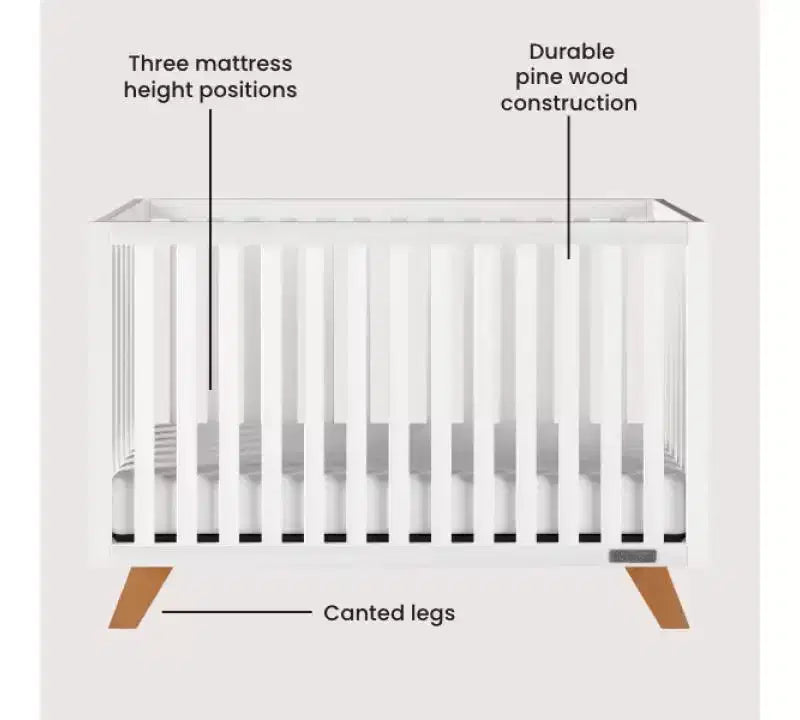 Child Craft SOHO 2-teiliges Babyzimmer-Set, mit 4-in-1-Gitterbett und Kommode mit 3 Schubladen