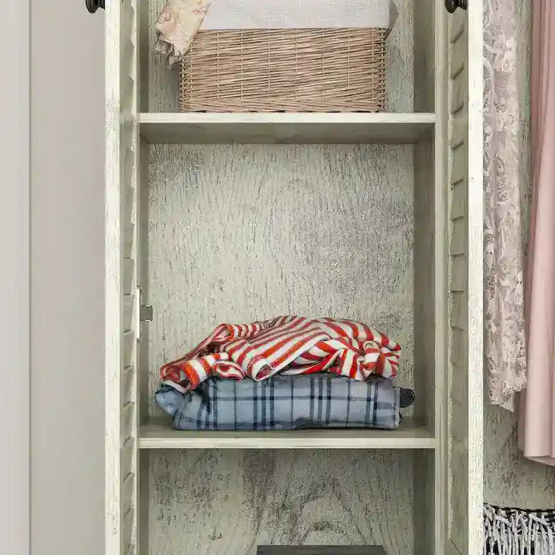 Kleiderschrank für Schlafzimmer mit Kleiderstange und Schublade