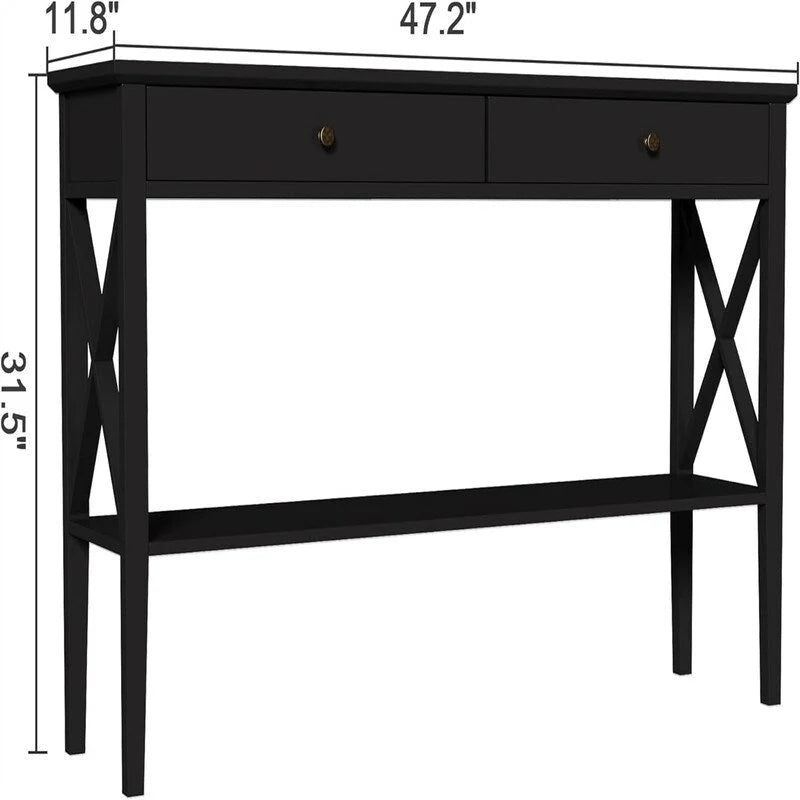 Konsolentisch mit Schubladen, 47 - 11.81D x 47.24W x 31.5H