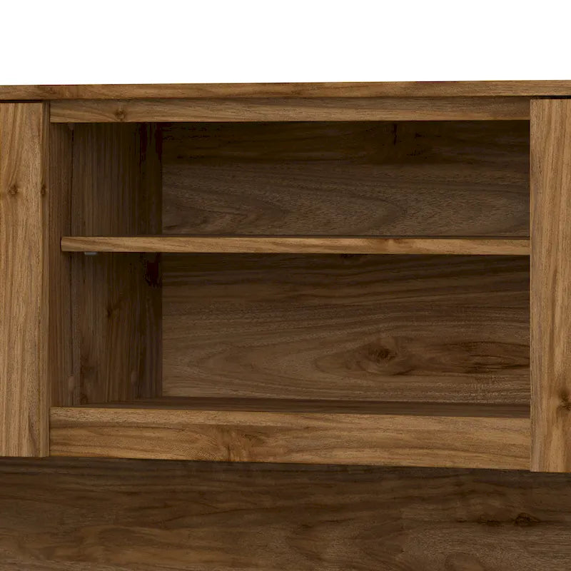 Bush Furniture Somerset 60W L-förmiger Schreibtisch mit Aufsatzregal