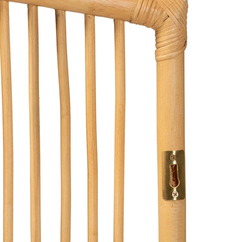 Malvina modernes böhmisches Kopfteil aus natürlichem Rattan zur Wandmontage - Queen