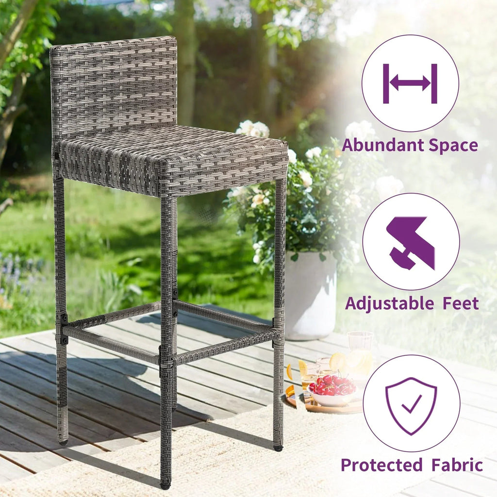 Moasis 5-delige tuinbarset van wicker - 5 stuks