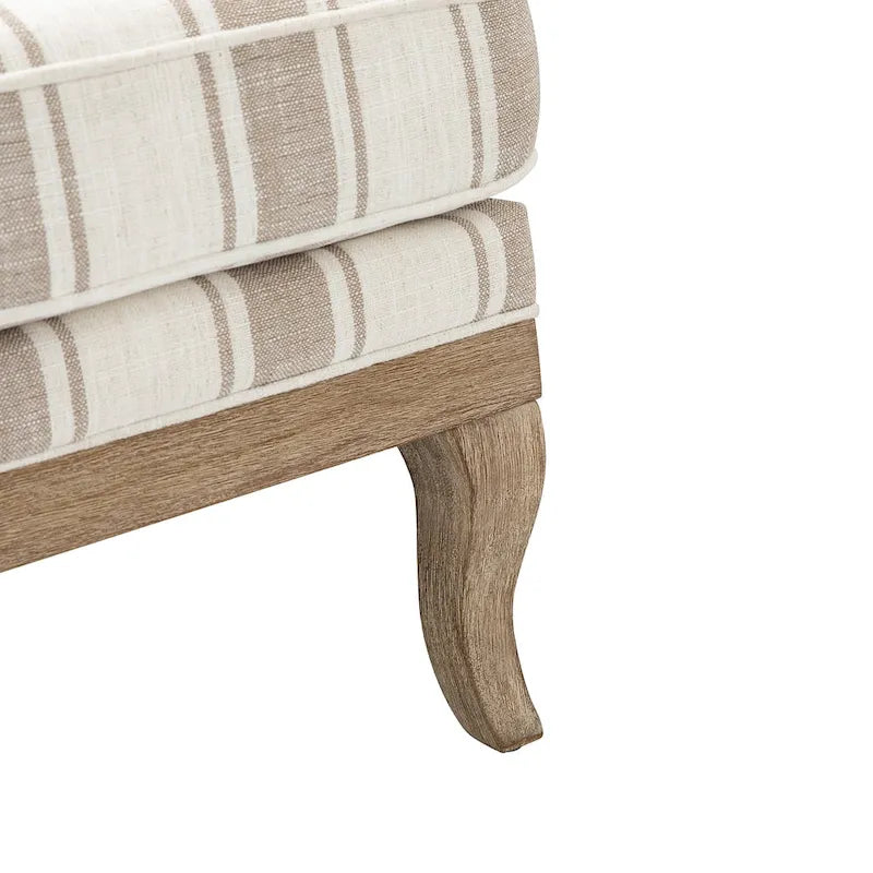 Set di 2 poltrone da fattoria in poliestere Rinaldo con gambe in legno massello di HULALA HOME