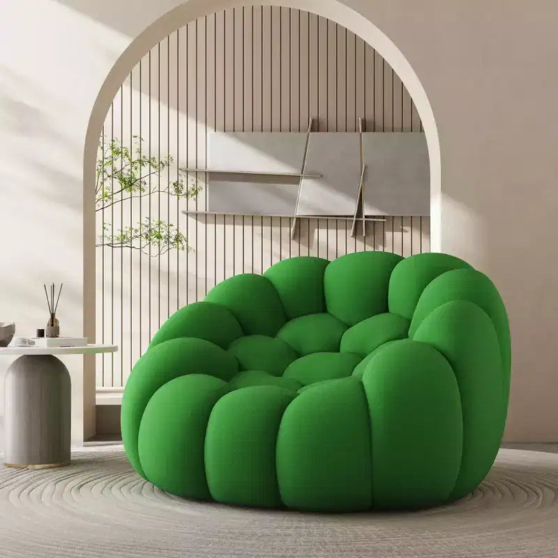 119 cm großes Bubble-Bodensofa mit geschwungenem Design, 3D-Sitzsack für das Wohnzimmer, grün