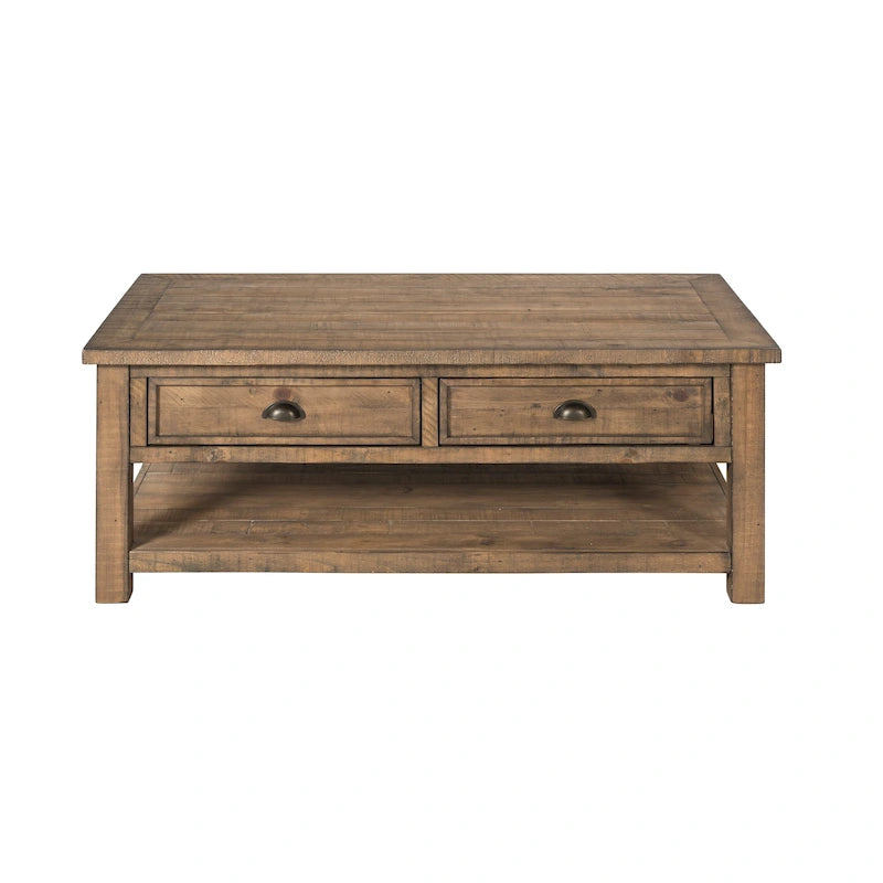 The Gray Barn Downington Couchtisch aus Massivholz mit 2 Schubladen