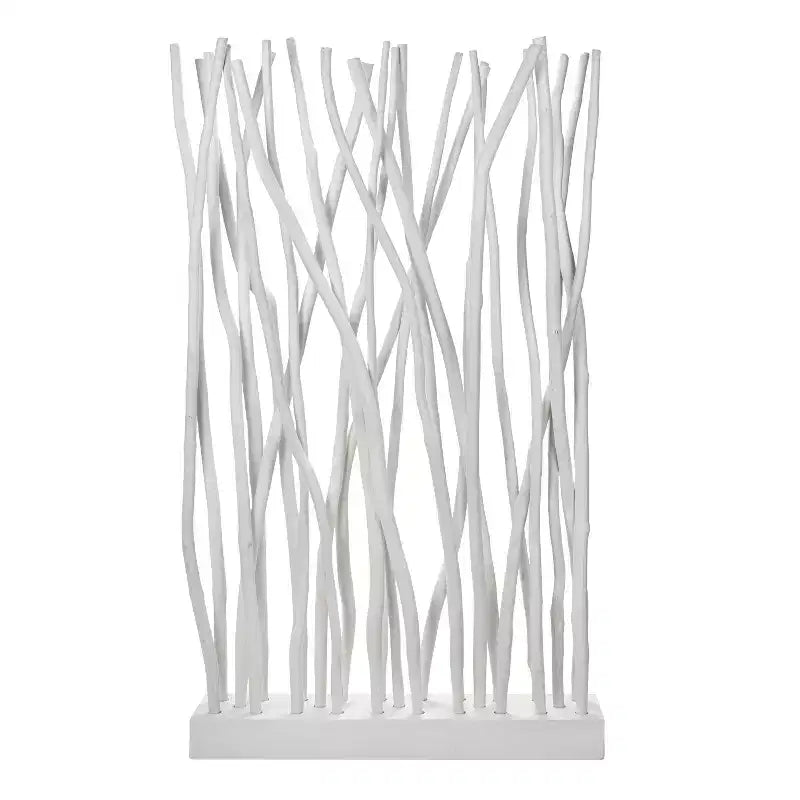 JONATHAN Y Tranquil kamerscherm met één paneel, 39W x 68H, kuststijl, bohemienstijl en handgemaakte teakhouten takken