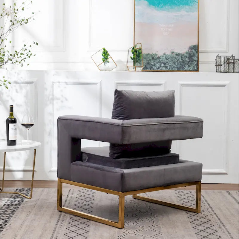 Fauteuil d’appoint contemporain rembourré Lenola de Roundhill Furniture