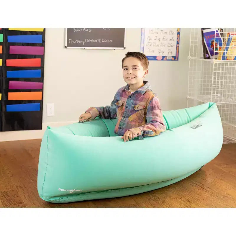 Bouncyband Comfy Hugging Peapod, cocon sensoriel, 60, pour les 6 à 12 ans, jusqu’à 3-51 de haut, vert