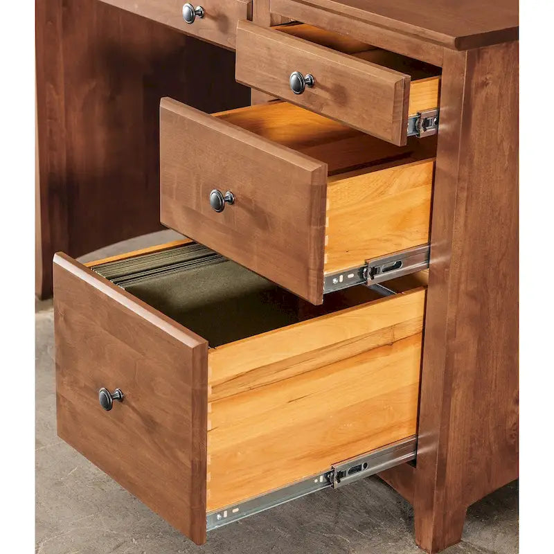 Arch+Haven bureau van massief hout met 4 laden
