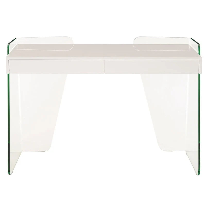 ARCHIE-Büroschreibtisch mit durchsichtigem Glas.
