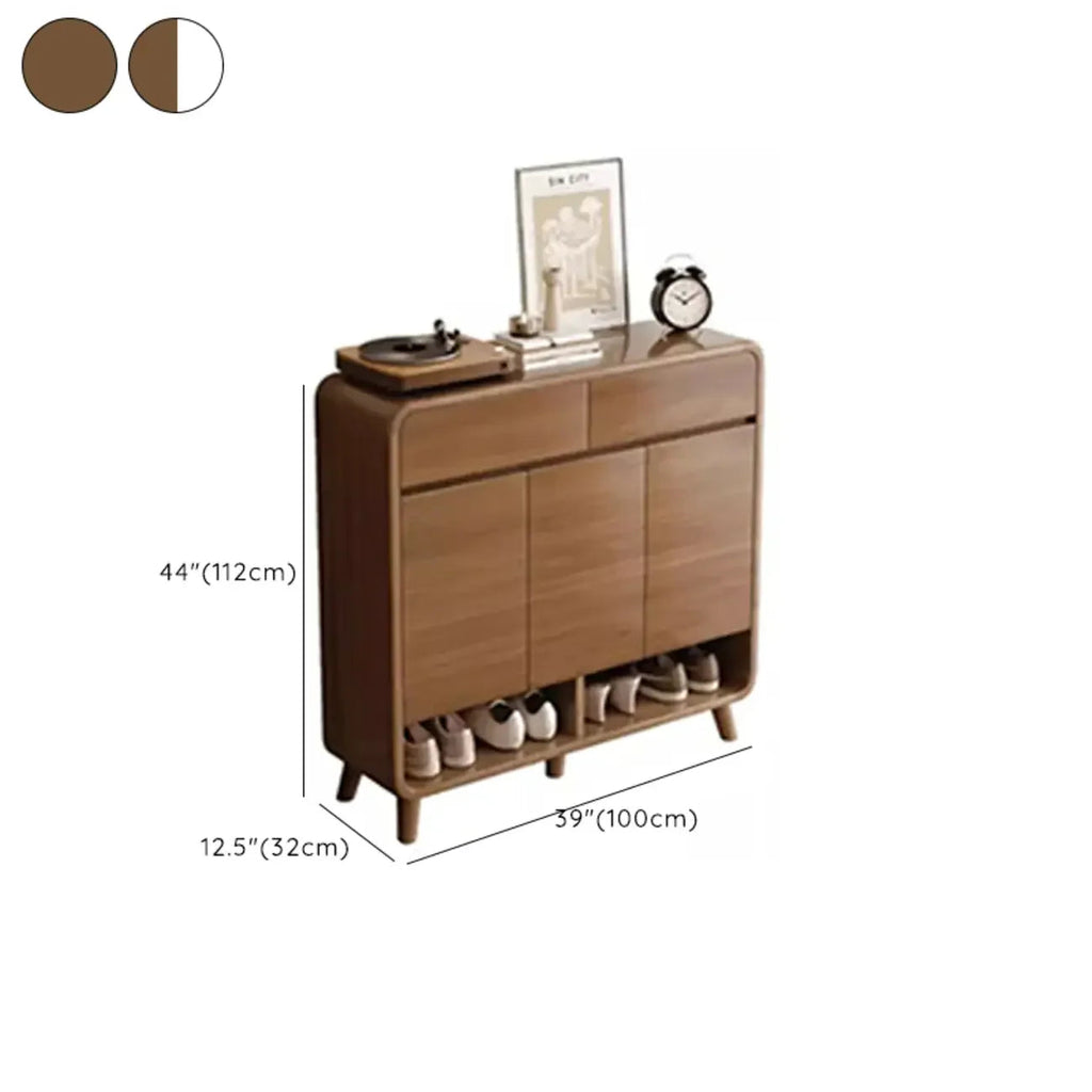 Meuble à chaussures moyen en bois moderne pour entrée