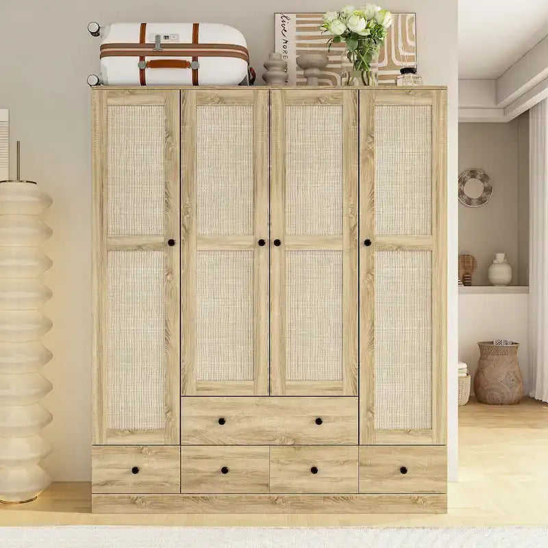 Kleiderschrank für Schlafzimmer mit Kleiderstange und Schublade