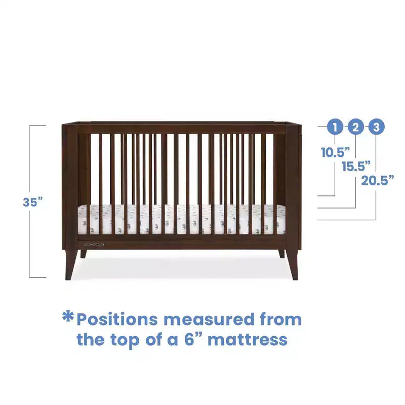 Delta Children Ollie 4-in-1-Umbaubabybett mit Umbaumöglichkeit zum Tagesbett