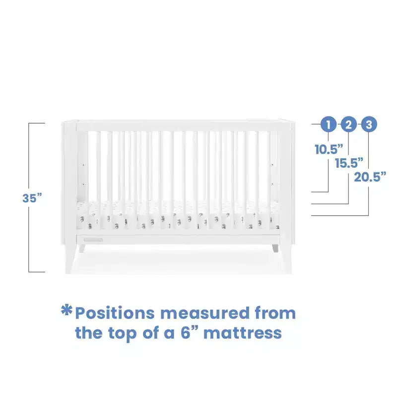 Delta Children Ollie 4-in-1-Umbaubabybett mit Umbaumöglichkeit zum Tagesbett