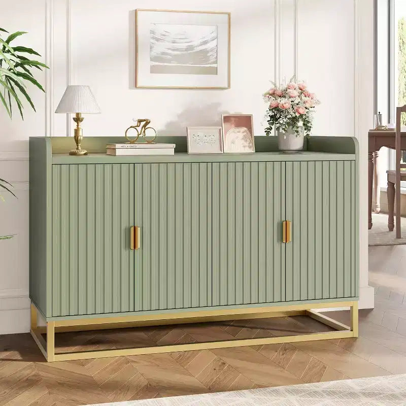 Dressoirkast met opbergruimte, 4 deuren, 47.2 breed, moderne mediakast